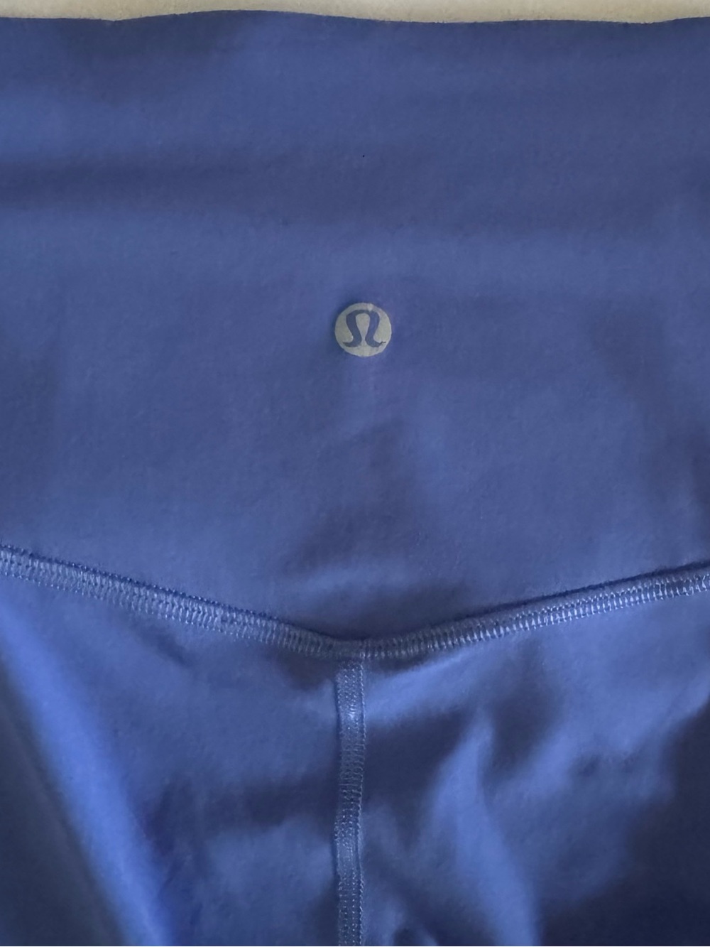 Lululemon leggings size 8.  EUC. Medium blue, flare leg. - Picture 3 of 4